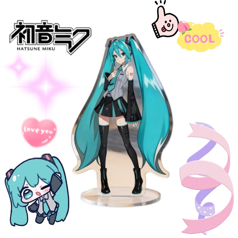 Anime Cosplay And Costumes - Hatsune Miku 10cm Acrylic Stand Cute