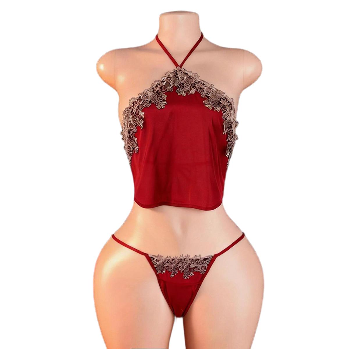Anime Cosplay Female - Court Red Bellyband with Panty Sling
