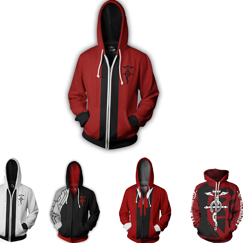Anime Alchemist Edward Hoodie  - Fullmetal Alchemist Coat recension och pris