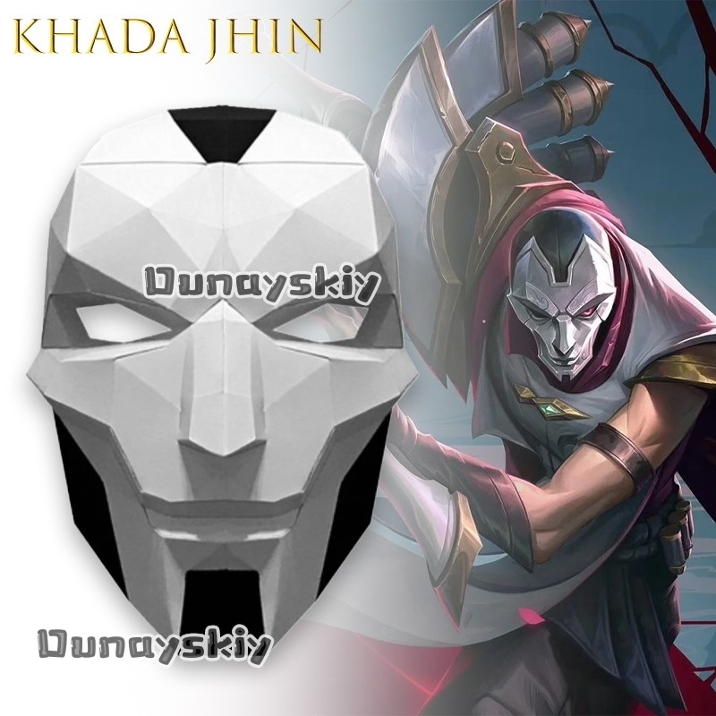 AKhada Jhin Oni Mask DIY Paper - Anime Cosplay Diy recension och pris