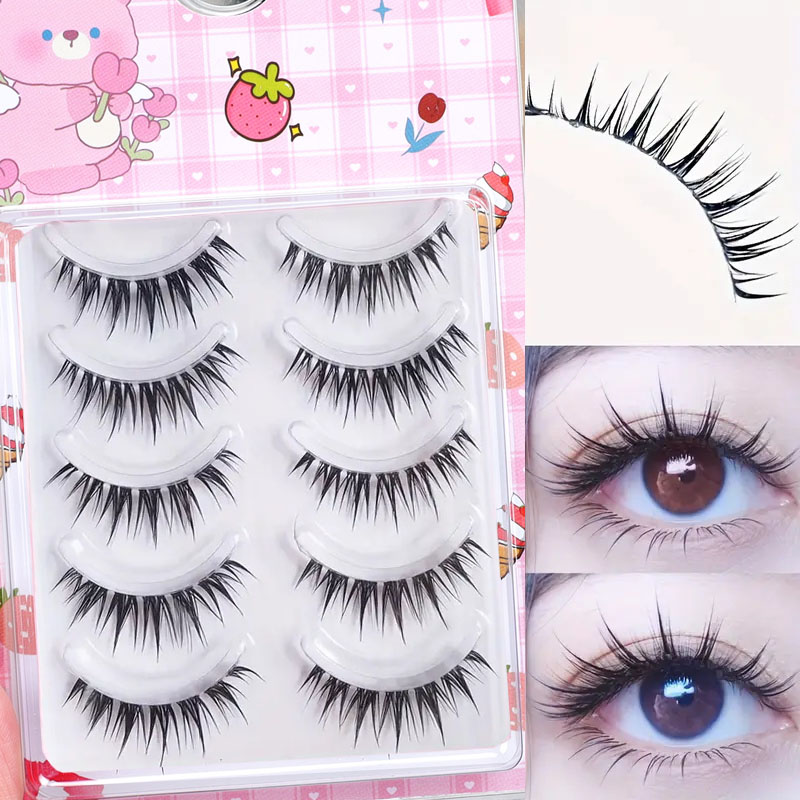 5 Pairs of Wet Comic Eyelashes - Anime Cosplay Lashes recension och pris