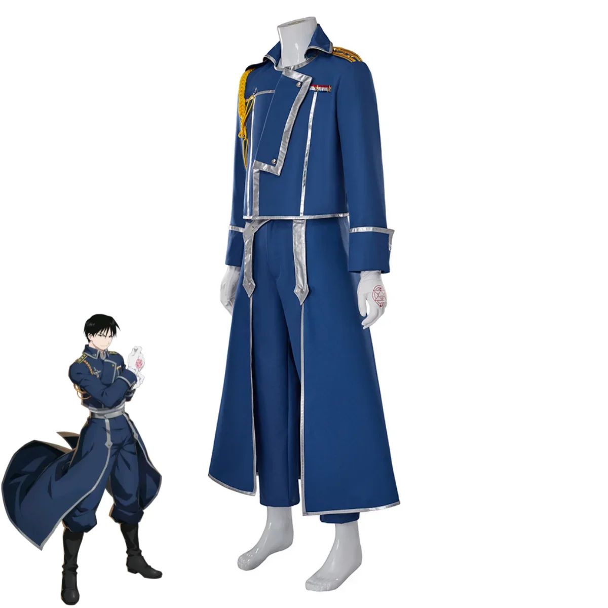 Blue Fight Military Uniform Co - Fullmetal Alchemist Coat recension och pris